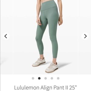 Lululemon Align Pant 25” Tidewater Teal
